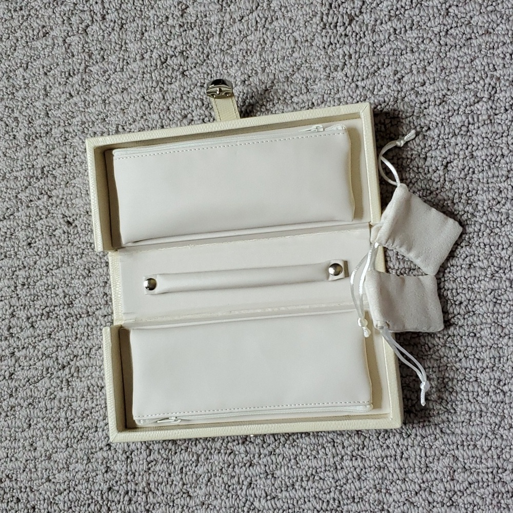 Pottery Barn McKenna travel jewelry box. New in box. Ivory